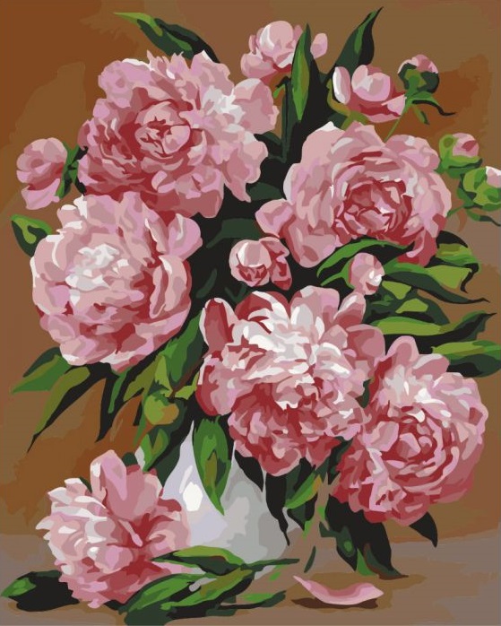 

Императорские пионы. Картина по номерам. Идейка 40x50
