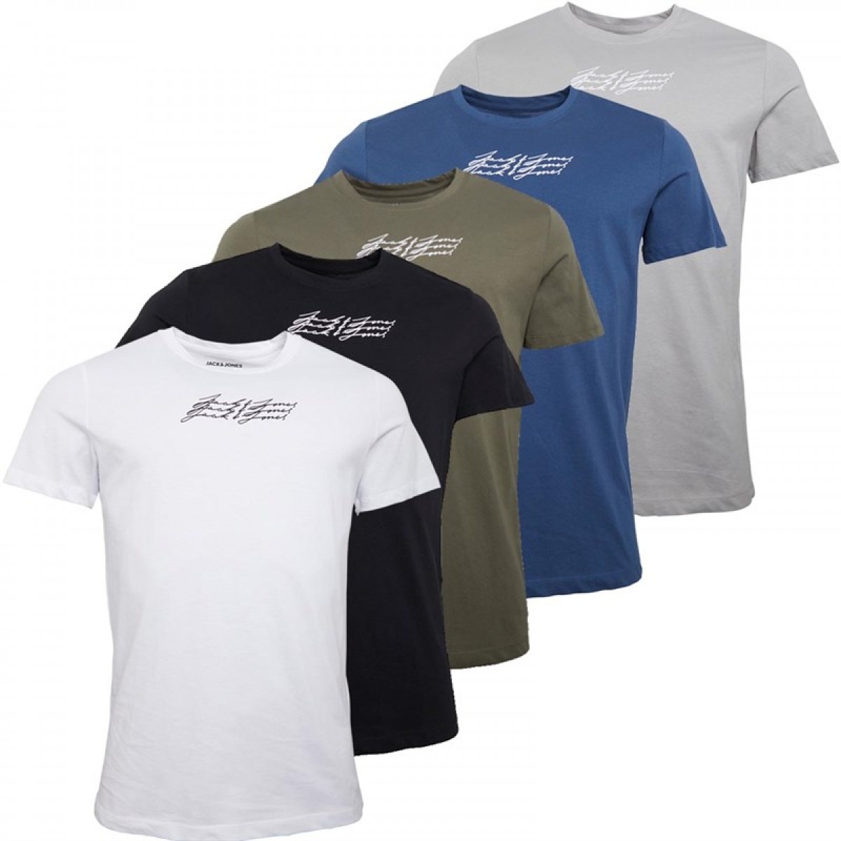 

Футболка JACK AND JONES Ombre Five Pack  White/Blue/Black/Grey/Khaki Multi,  (44, Футболка JACK AND JONES Ombre Five Pack s White/Blue/Black/Grey/Khaki Multi, S (44)