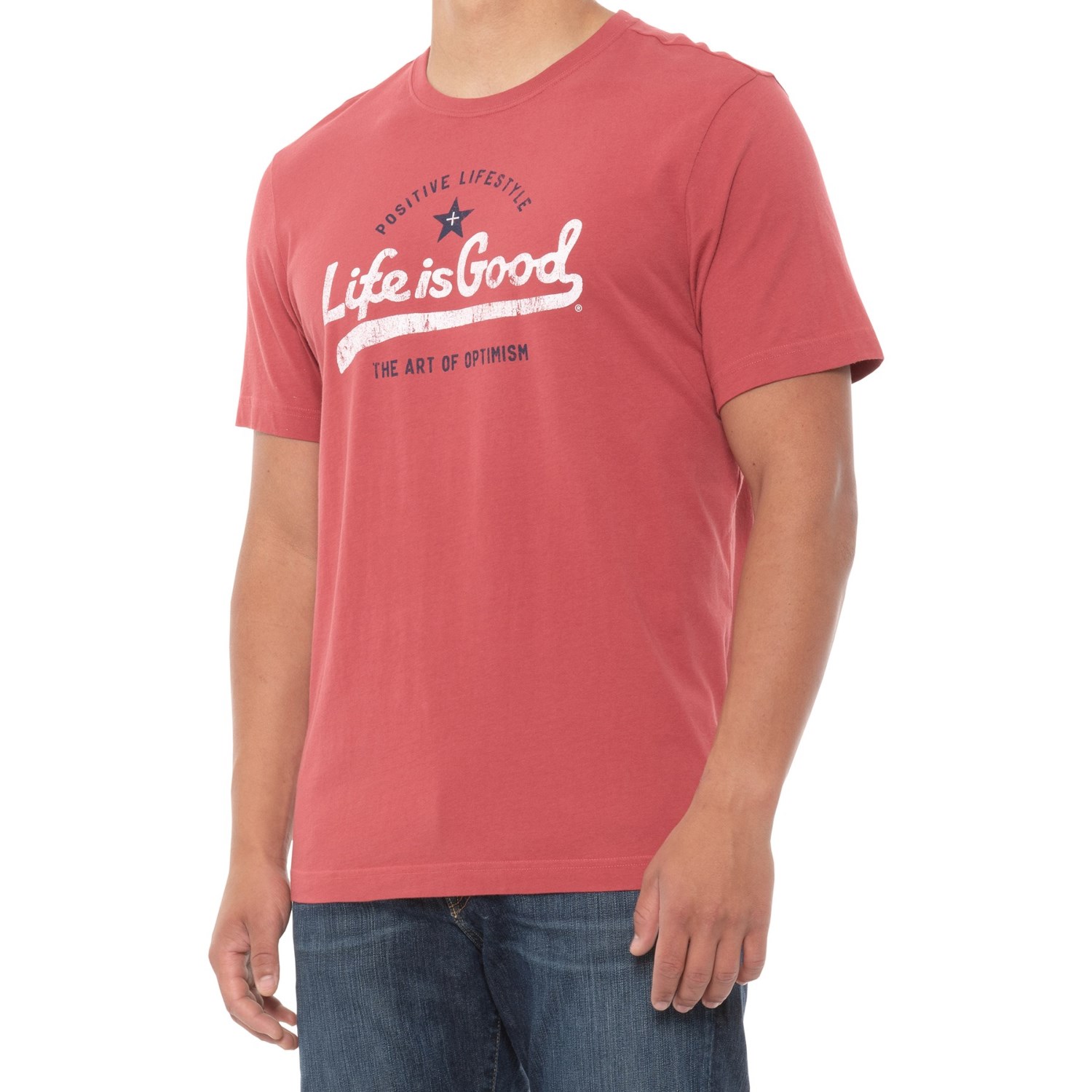 

Футболка Life is good Ball Yard Script T-Shirt - Faded Red, S (44)