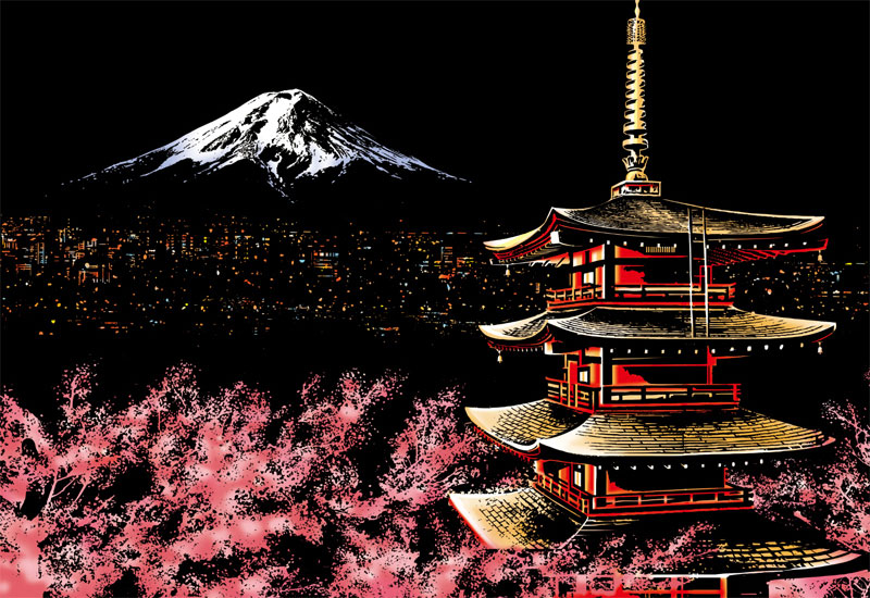 

Скретч картина Mount Fuji (Гора Фудзияма). Yuelu 41x29