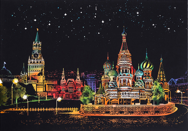 

Скретч картина "Russia Red Square" (Красная Площадь). Yuelu 41x29