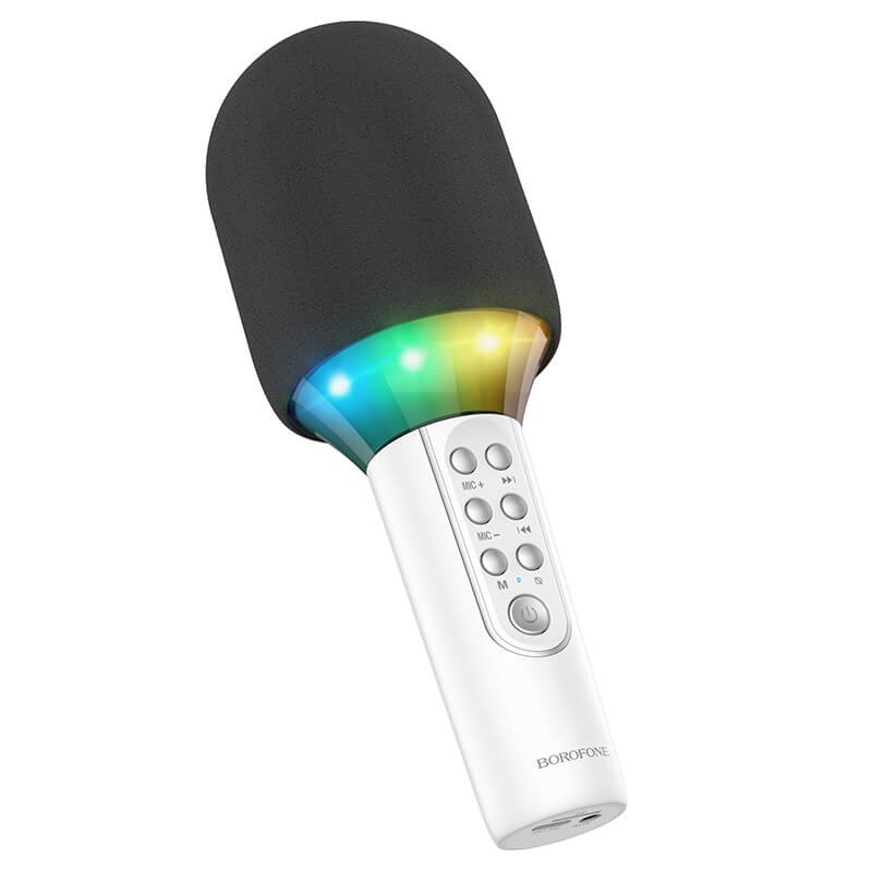 

Караоке микрофон Borofone|BT5.0, AUX/TF, A2DP, 6h| white