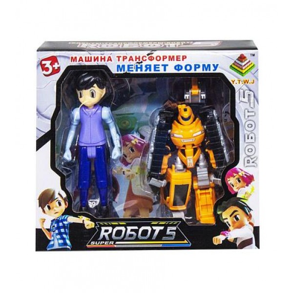 

Игровой набор Y.T.W.J Super Robot-5 339-17-8 робот- трансформер с героем экскаватор желтый