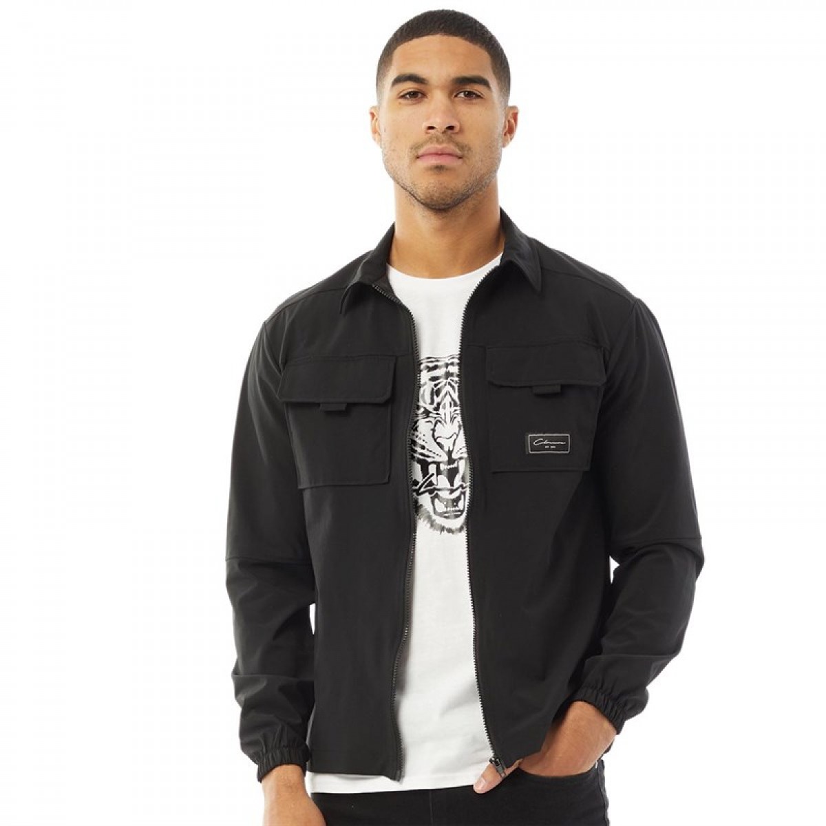 

Рубашка Closure London Tech Utility Overshirt Black Black, L (48)