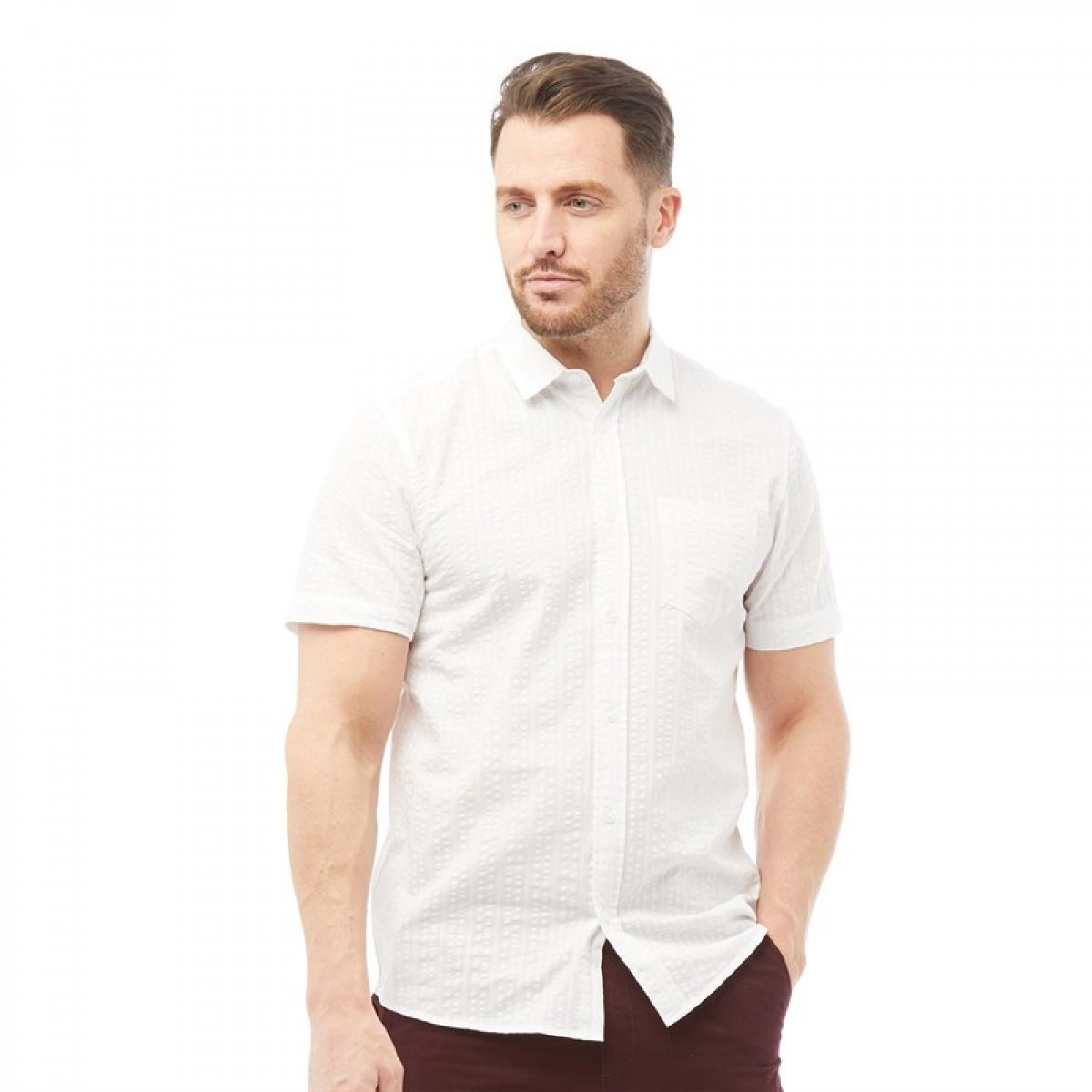 

Рубашка Onfire Cotton Seersucker Short Sleeve Shirt White White, L (48)