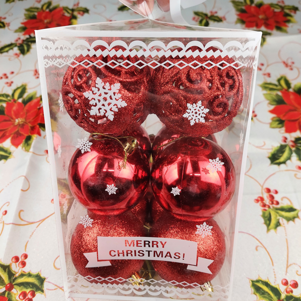 

Набір куль червоних "Christmas" D8см, 12шт