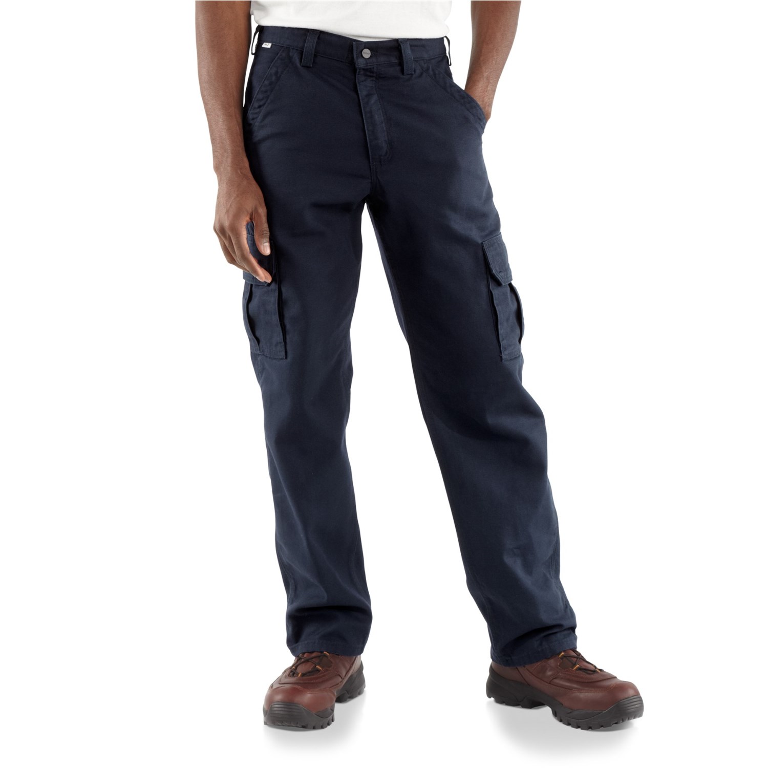 

Брюки Carhartt FRB240 Flame-Resistant Canvas Cargo - Factory Seconds Dark Navy , 30W 32L