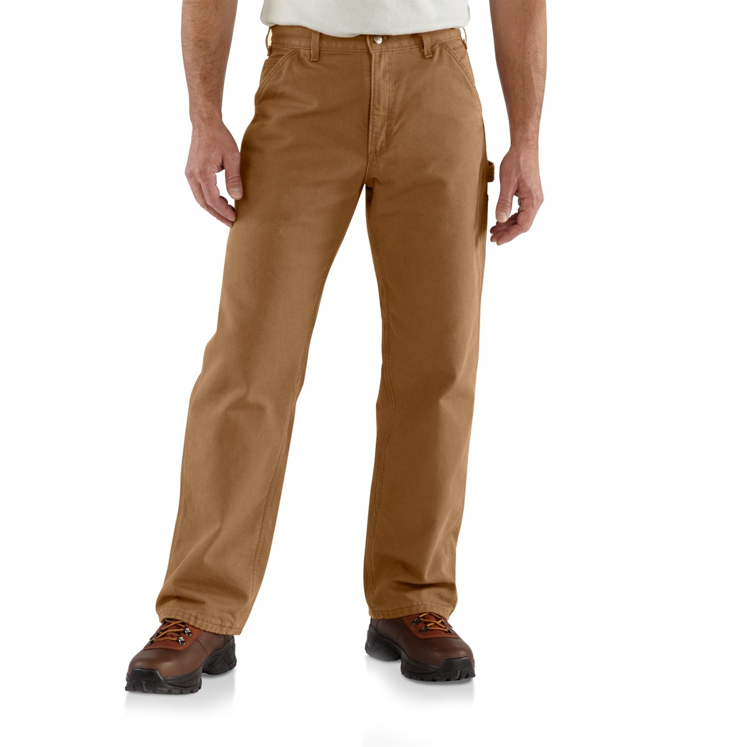 

Брюки Carhartt B111 Washed Duck Flannel-Lined Dungarees - Factory Seconds Carhartt Brown, 48W 32L