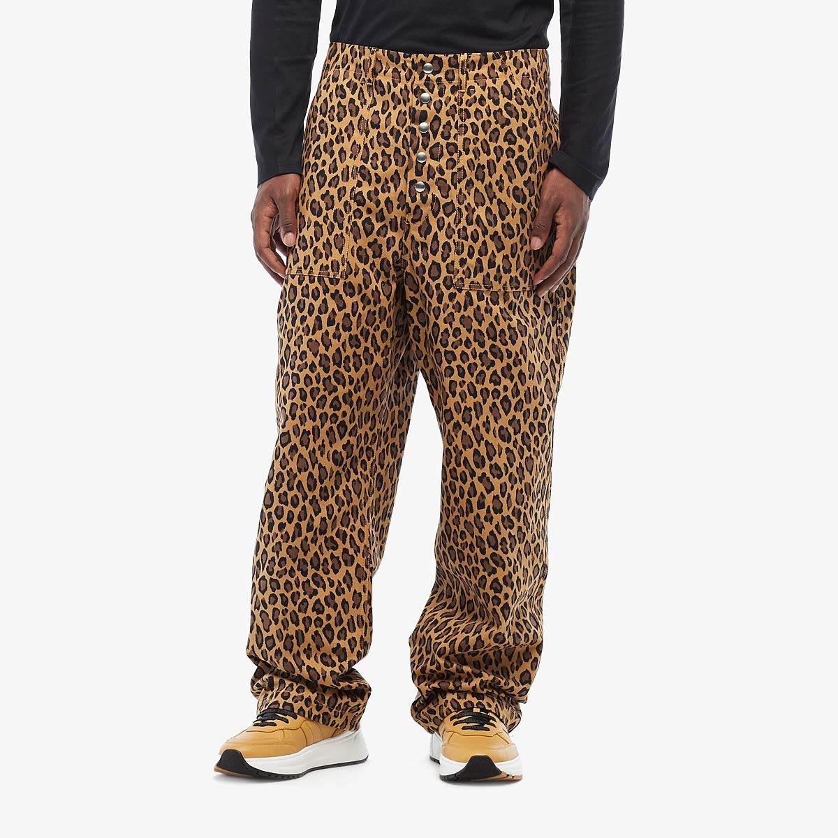 

Брюки MARNI Relax Fit Leopard Contrast Cuff Pants Leopard/Black, 52W 32L
