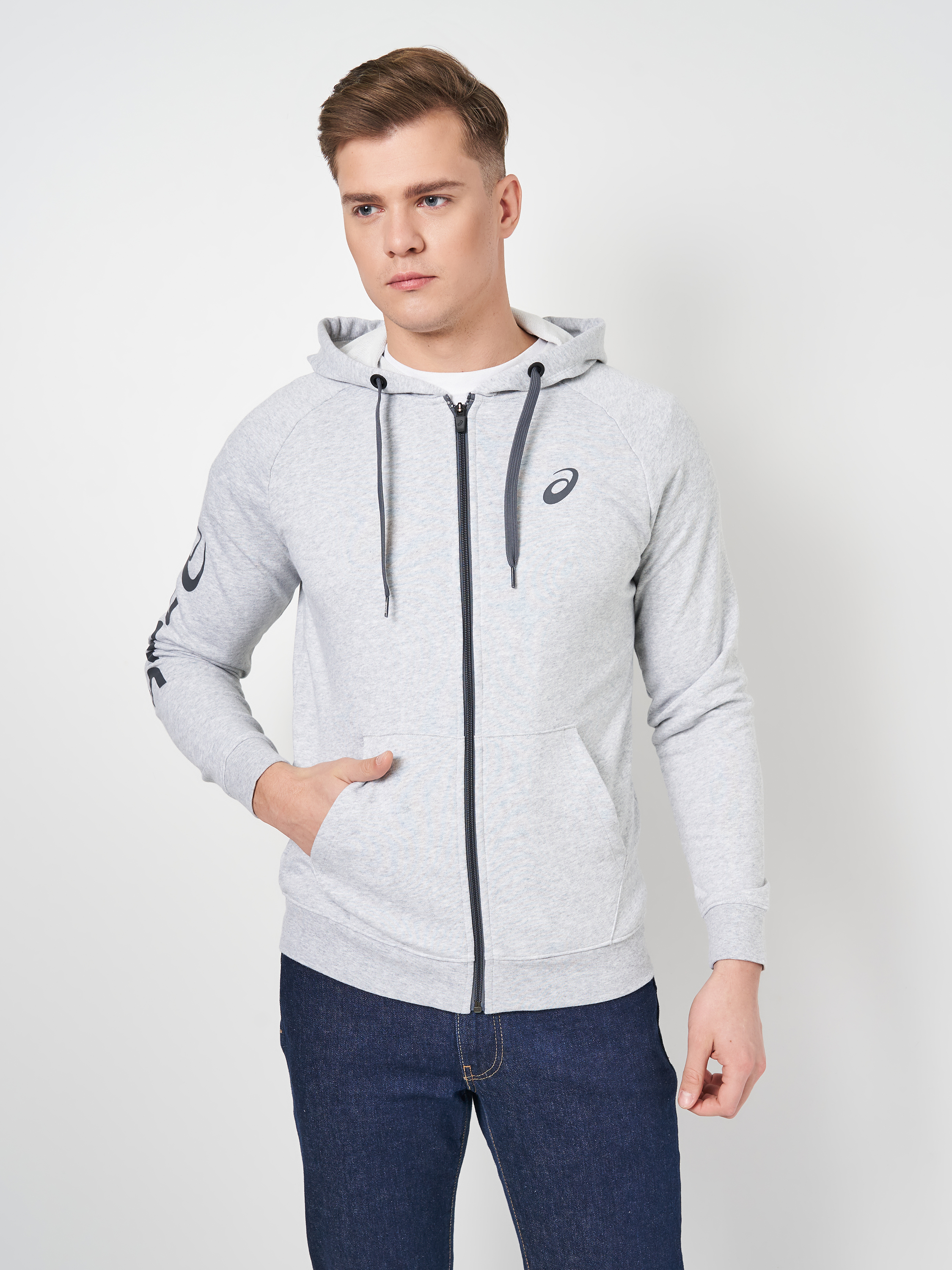 

Толстовка ASICS BIG ASICS FZ HOODIE 2031A983-020  Серая, Толстовка ASICS BIG ASICS FZ HOODIE 2031A983-020 S Серая