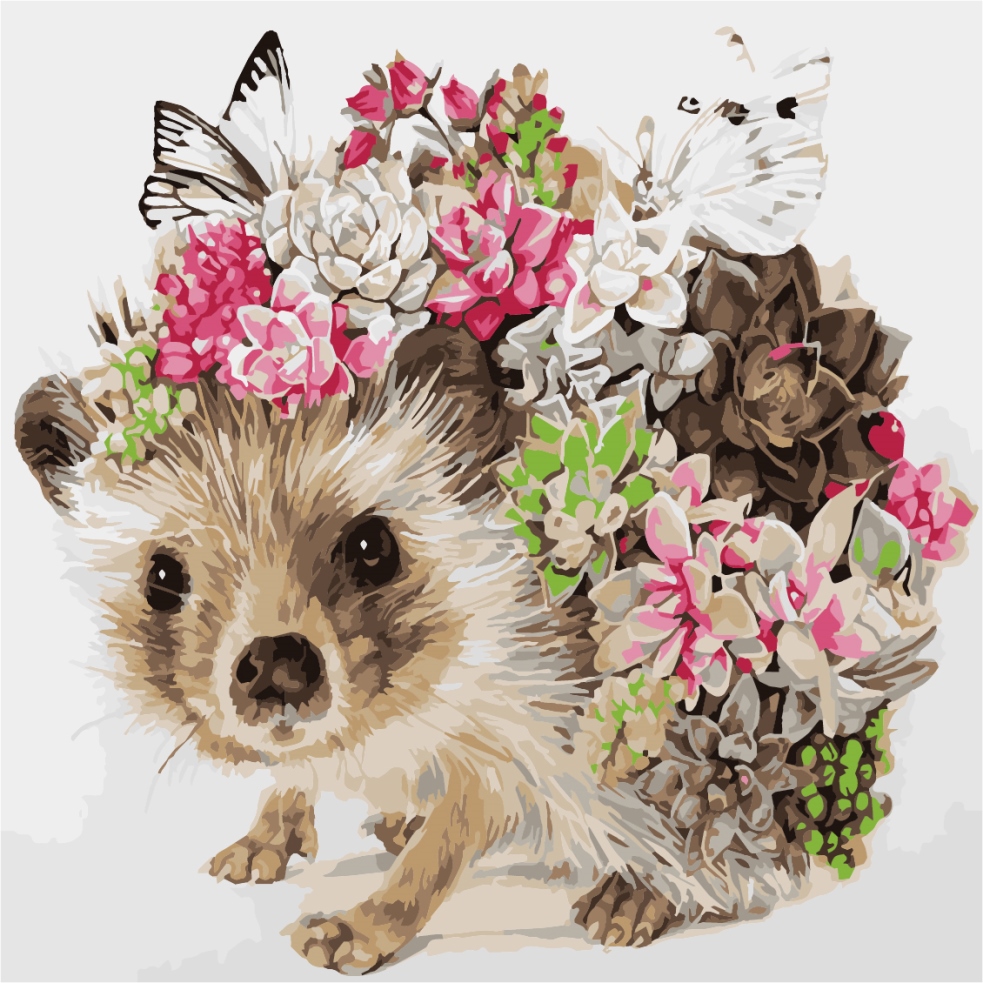 

Картина по номерам ArtStory Ёжик, 40 х 40 см (AS1088) (Без коробки)