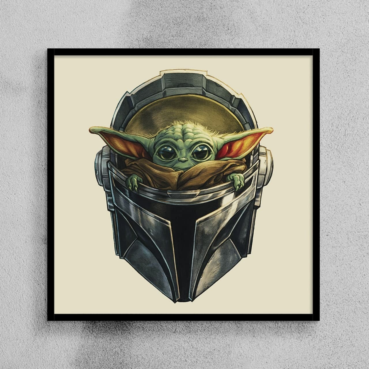 

Постер HELLO Posters Srar Wars Джедай Йода 50х50 см в рамке