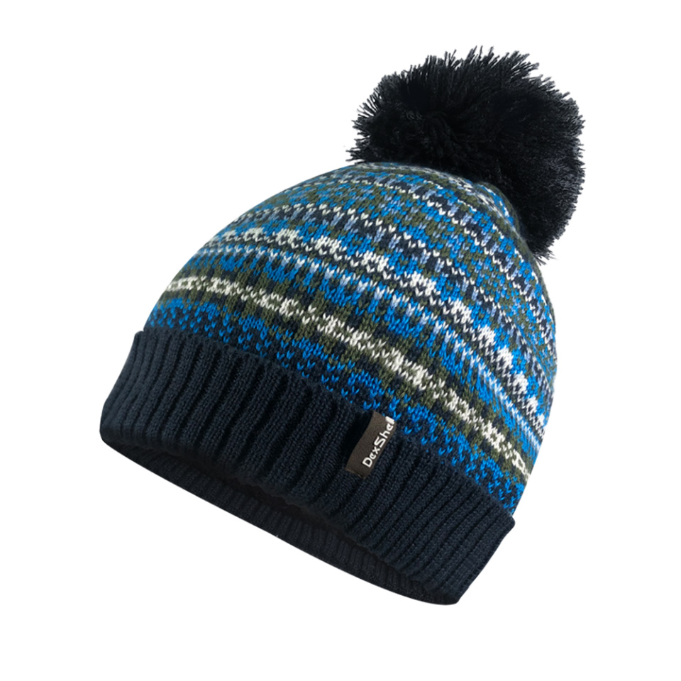 

Шапка водонепроницаемая Dexshell Beanie Fair Isle, р-р S/M (56-58 см), синий