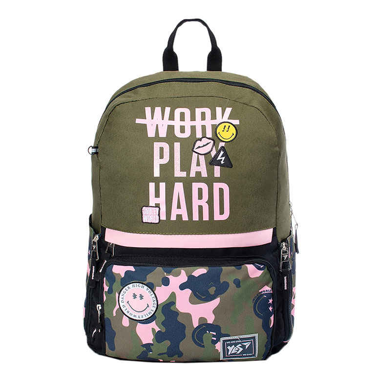 

Рюкзак школьный Yes 558287 Smiley World Military girl T-82 45*30*14см
