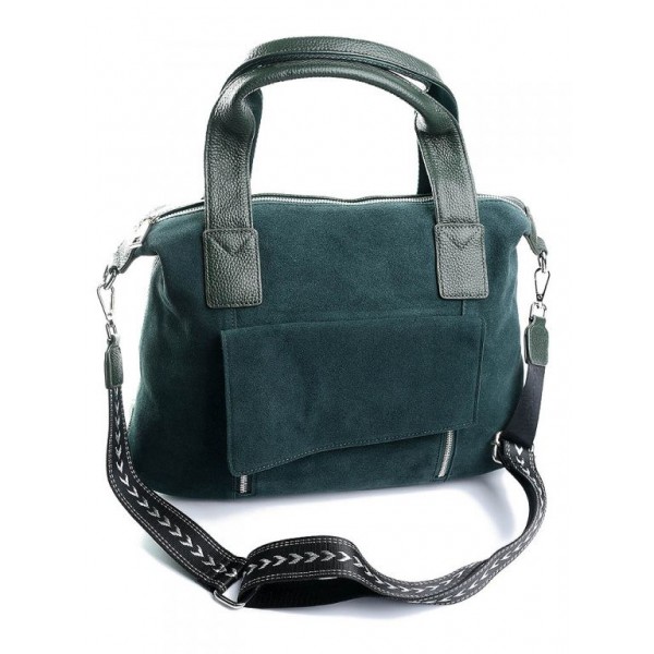 

Сумка замшевая женская Parse 7955 D.Green