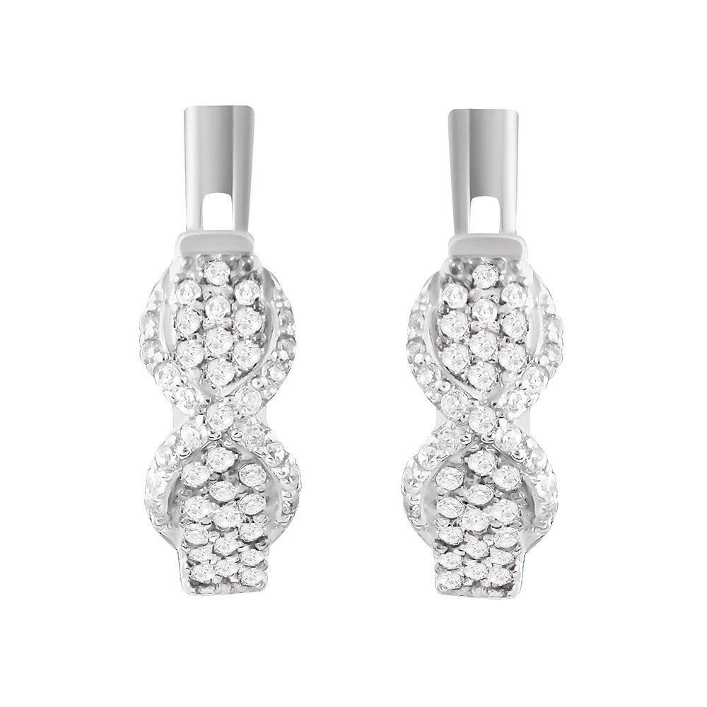 

Серебряные серьги с фианитами 000148836