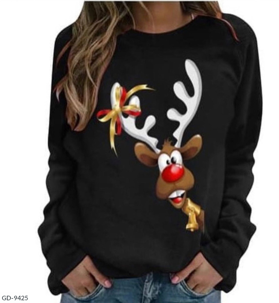 

Батник женский теплый олень Sofia GD-9425 Черный, Батник женский теплый олень Sofia GD-9425 Черный 42-48