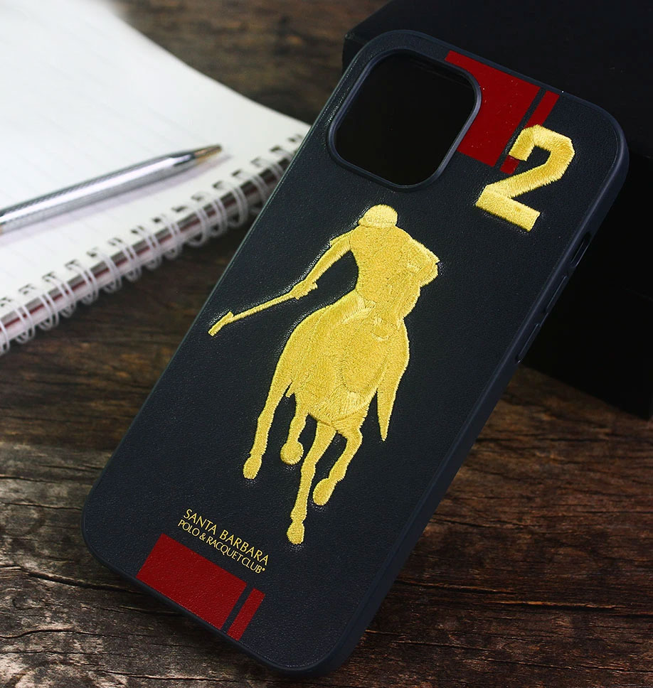 

Кожаный чехол Santa Barbara Polo Garner для iPhone 12 Pro Max blue