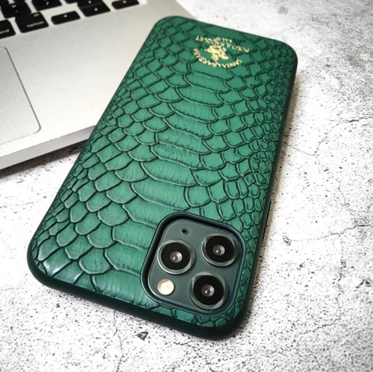 

Зеленый чешуйчатый чехол Santa Barbara Polo Knight для iPhone 11 Pro Max