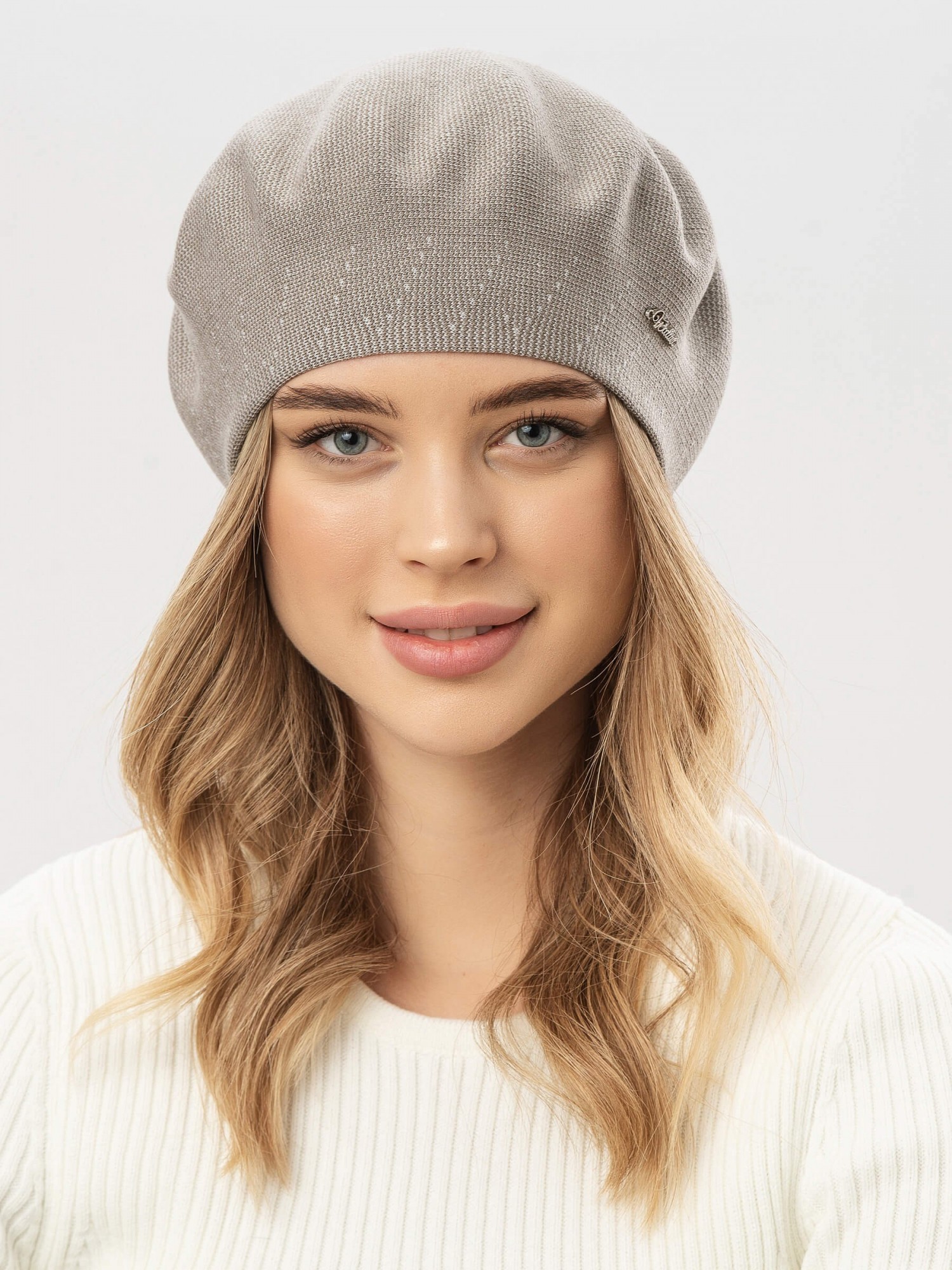 

Берет двойной стрейчевый женский W-Luxury 9289SY15-157 56см-58см Бежевый