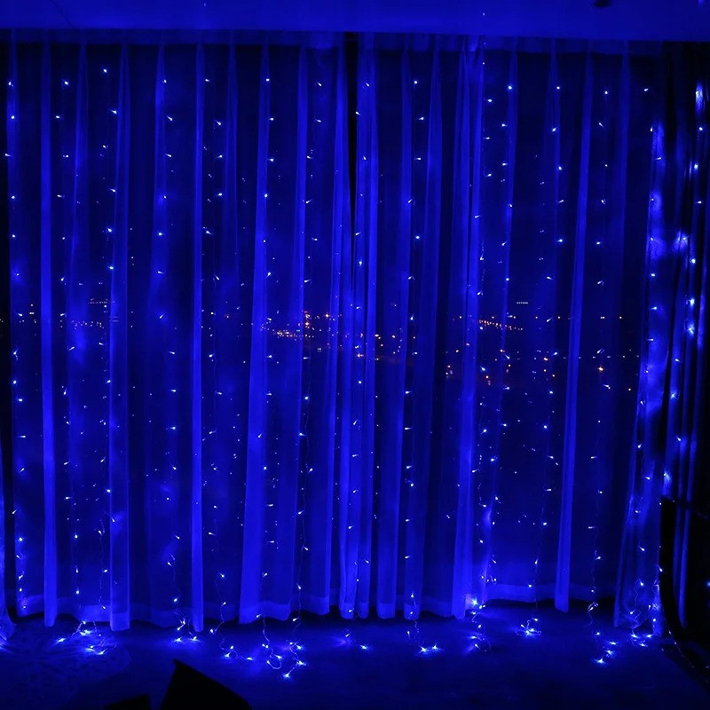 

Светодиодные гирлянда Штора 200 LED 3 x 2 метра синяя (327791)