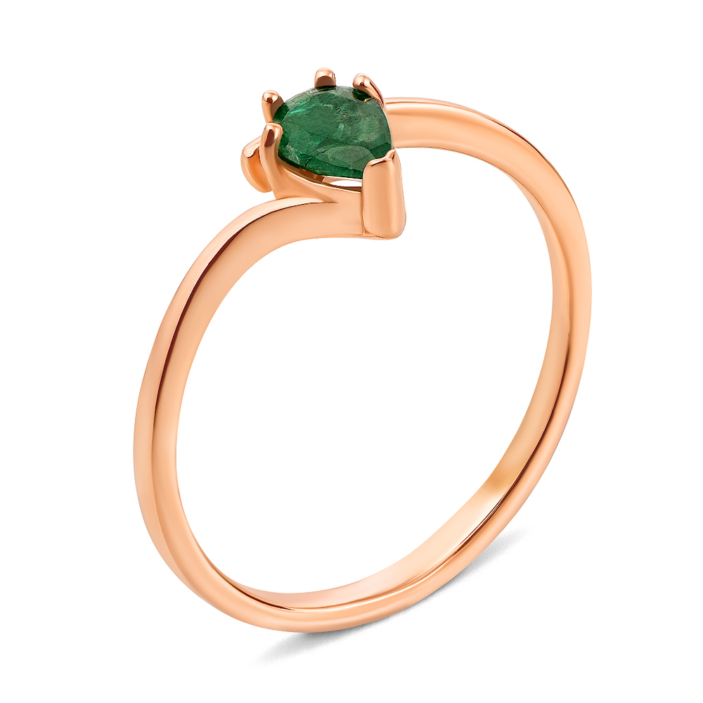 

Кольцо из красного золота с изумрудом 000137369 16 размера