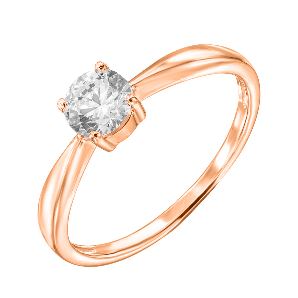 

Кольцо из красного золота с фианитом S Zirconia 000122291 17.5 размера