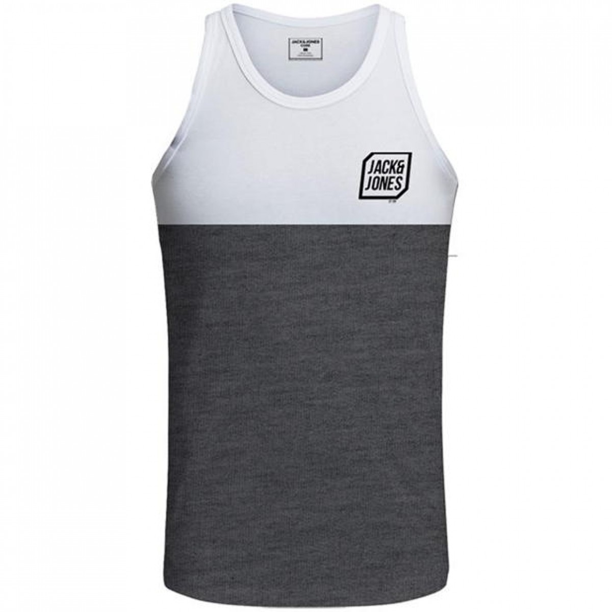 

Майка Jack and Jones Half Vest Charcoal/White,  (48, Майка Jack and Jones Half Vest Charcoal/White, L (48)
