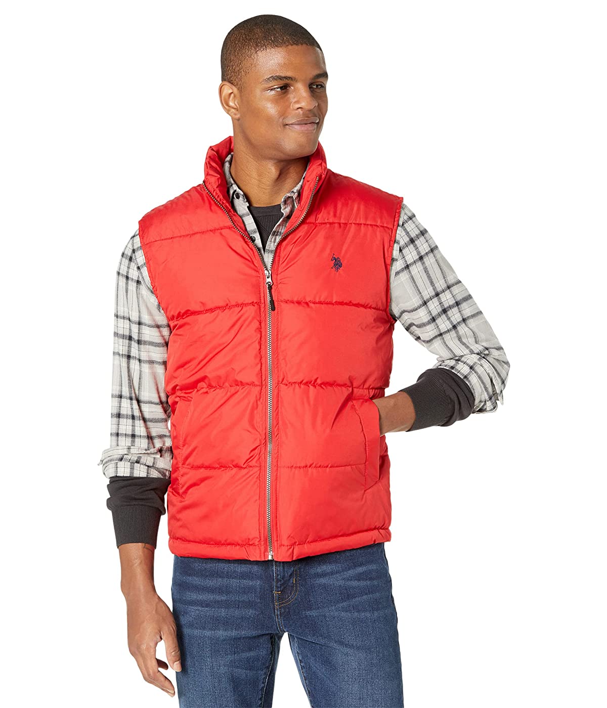 

Жилет утепленный U.. POLO Signature Vest Engine Red,  (44, Жилет утепленный U.S. POLO Signature Vest Engine Red, S (44)