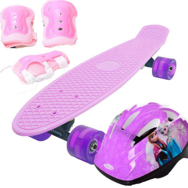 

Скейт Penny Classic Pastel 22" Combo Набор (защита + шлем) светящиеся Лиловый Фрозен (2T2029)