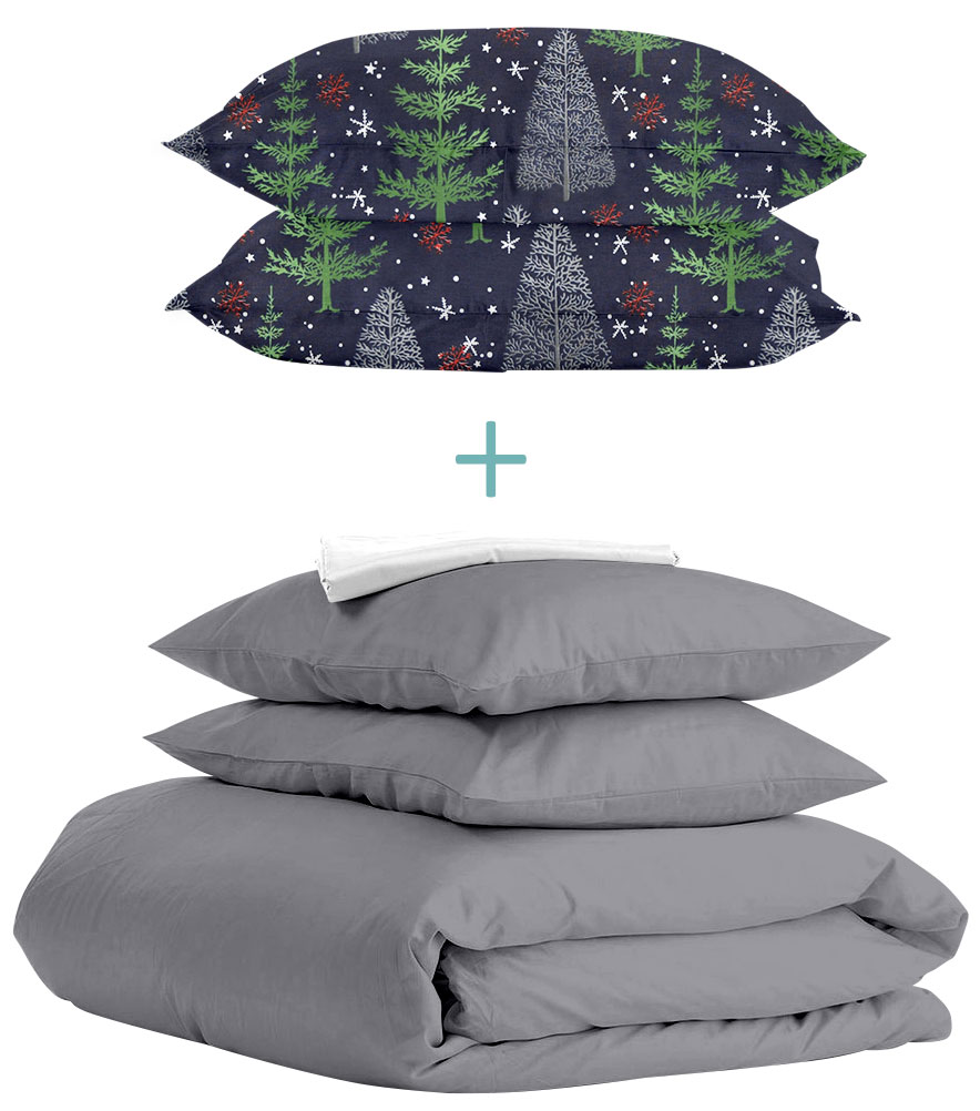 

Комплект Cosas Ranfors Graphite + подарок наволочки 2 шт Winter Wood Night