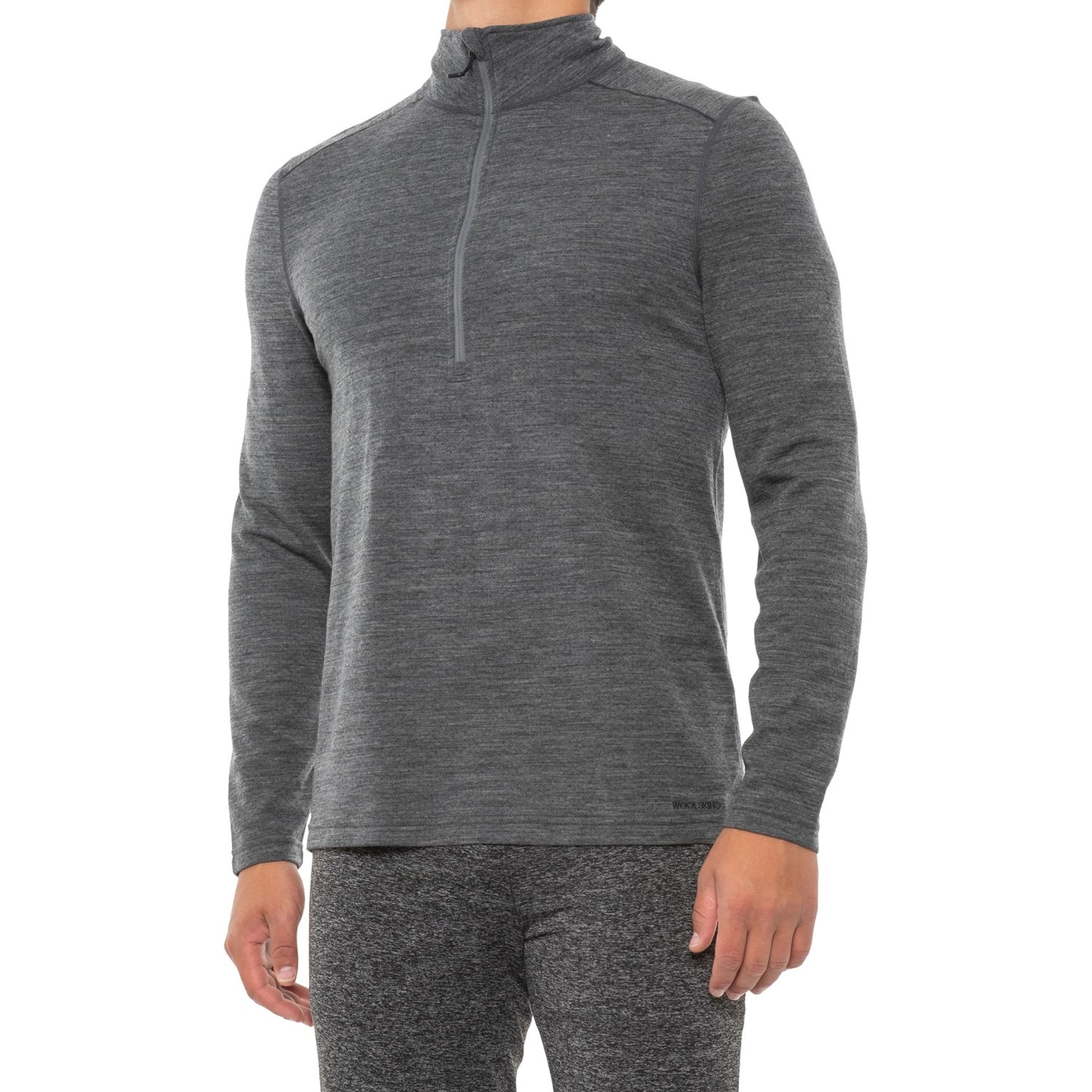 

Термо лонгслив Terramar Woolskins Zip Neck - Merino Wool, Long Sleeve (For Men) Charcoal Heather, S (44)