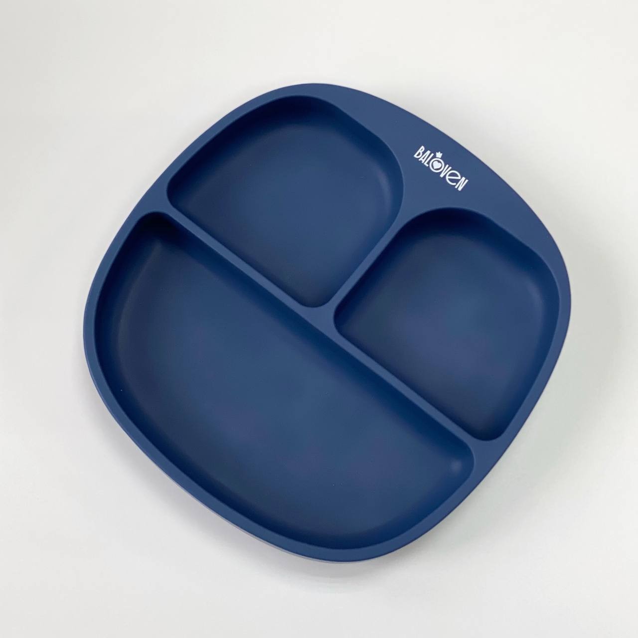 

Силиконовая секционная тарелка Баловень Navy Blue