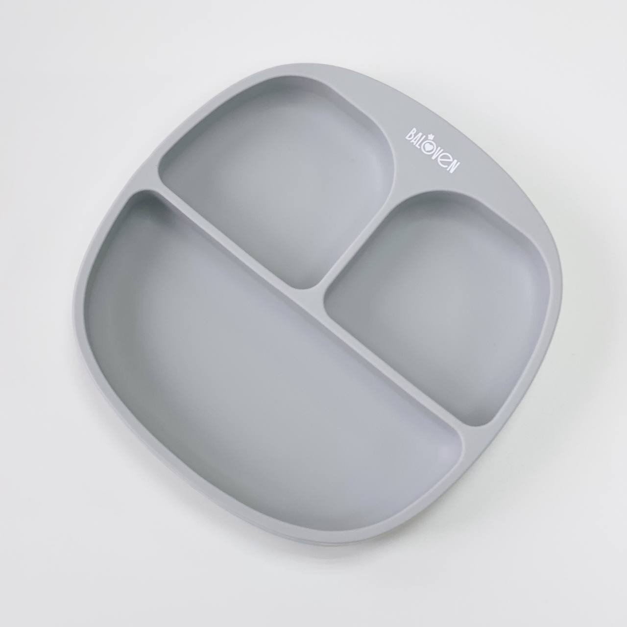 

Силиконовая секционная тарелка Баловень Light Gray