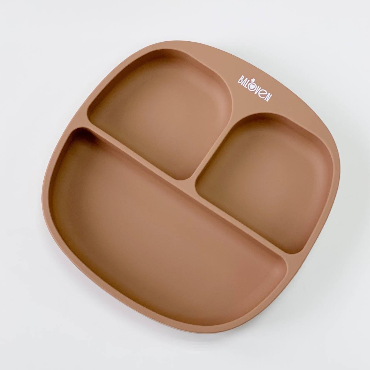 

Силиконовая секционная тарелка Баловень Caramel