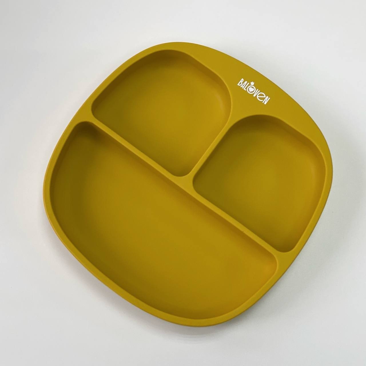 

Силиконовая секционная тарелка Баловень Mustard
