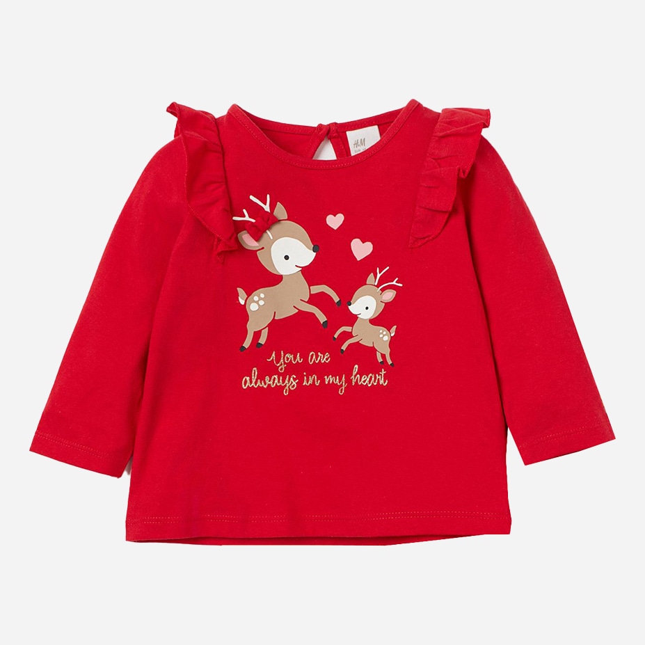 

Футболка с длинным рукавом H&M 865790b42 74 см Красная
