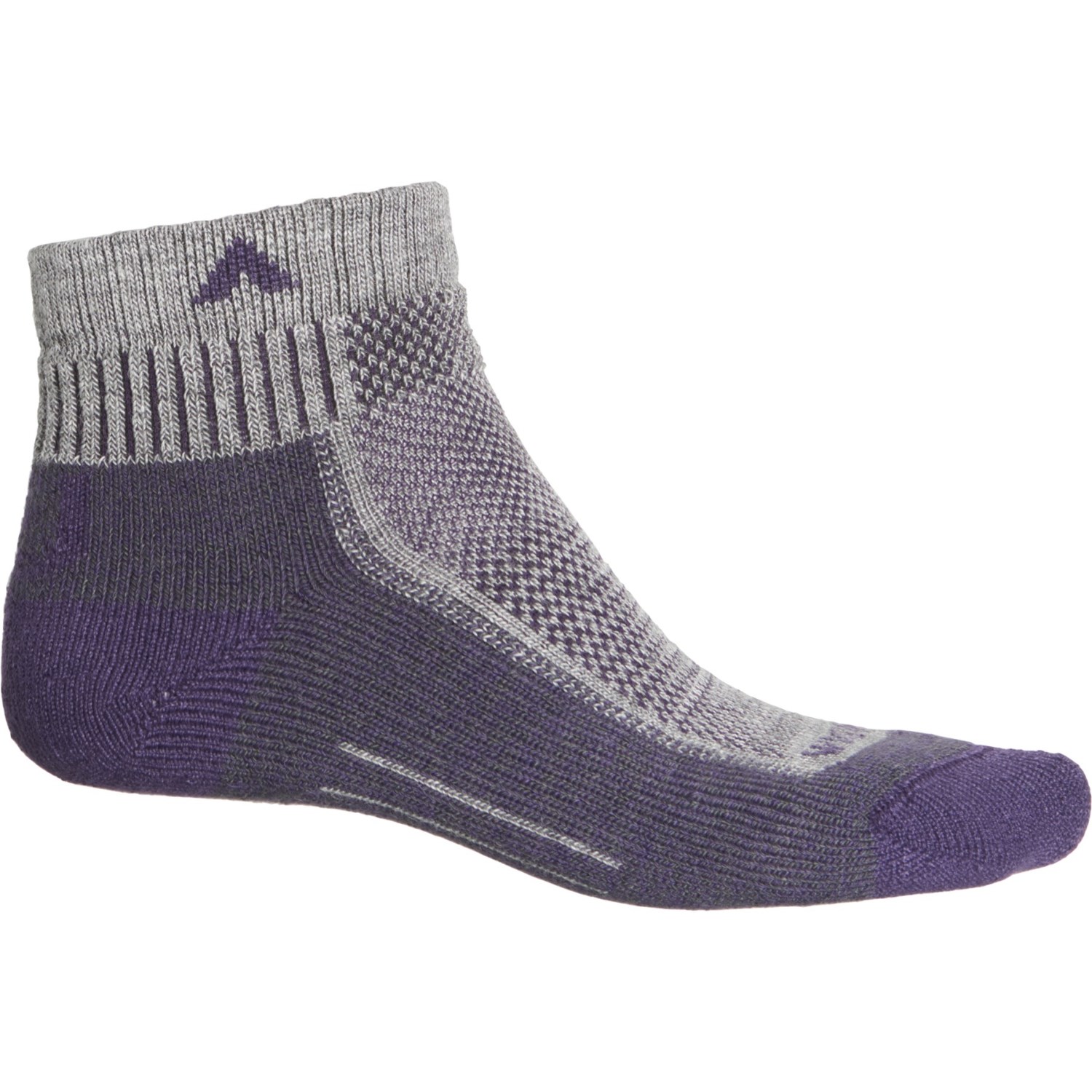 

Носки Wigwam CoolLite Lightweight Hiking - Quarter Crew (For Men and Women) Grey/Purple,  (44, Носки Wigwam CoolLite Lightweight Hiking - Quarter Crew (For Men and Women) Grey/Purple, S (44)
