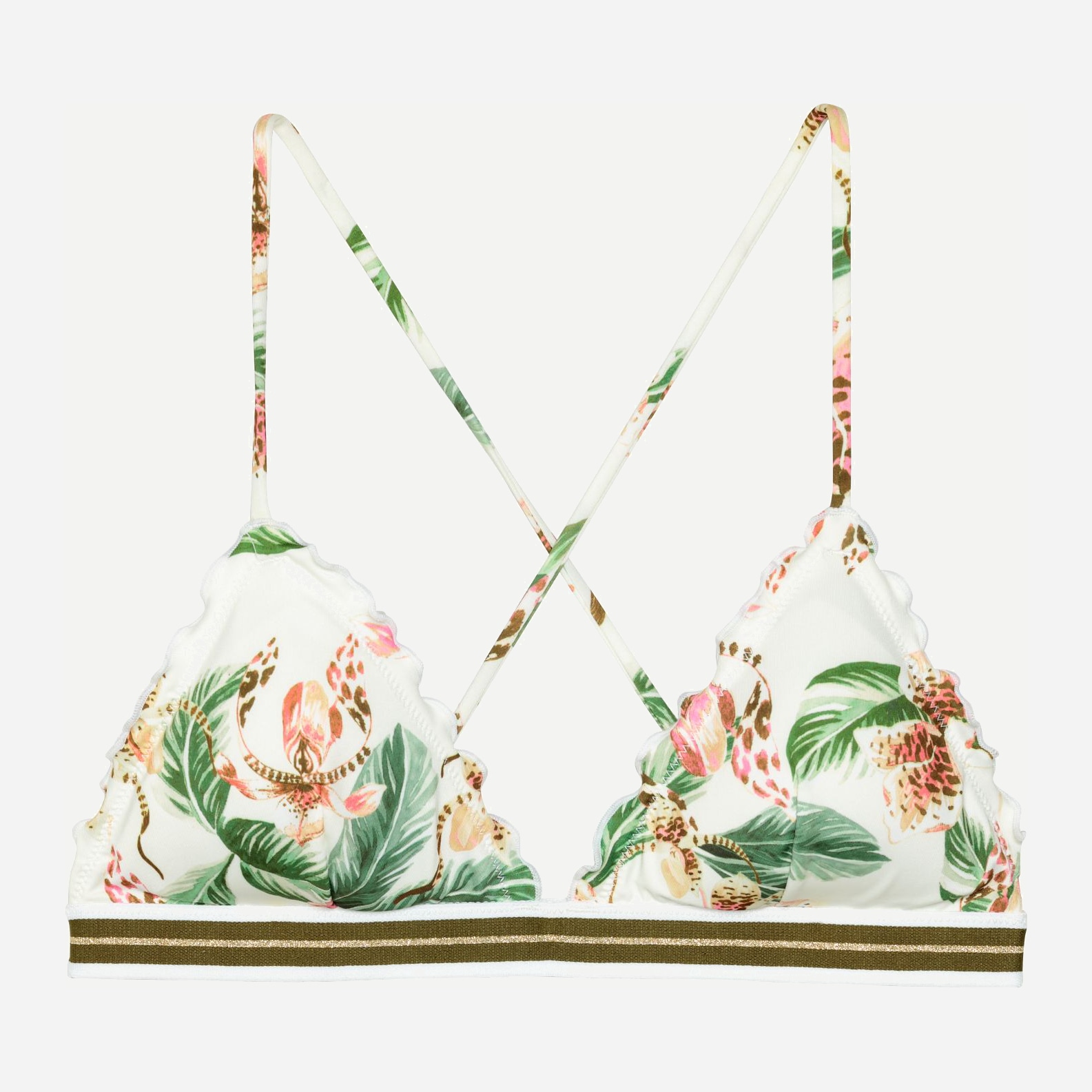 

Верхняя часть купальника H&M 6000437Alog  Бело-зеленая, Верхняя часть купальника H&M 6000437Alog 44 Бело-зеленая