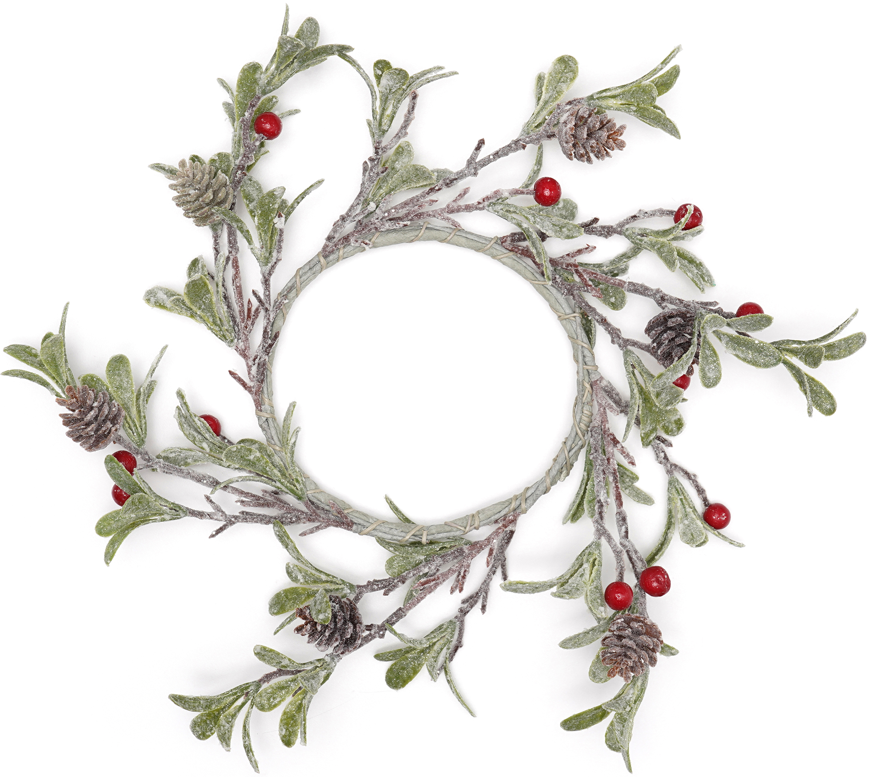 

Венок новогодний Christmas Decoration 35 х 35 х 6 см (YZB002730_красные ягоды)