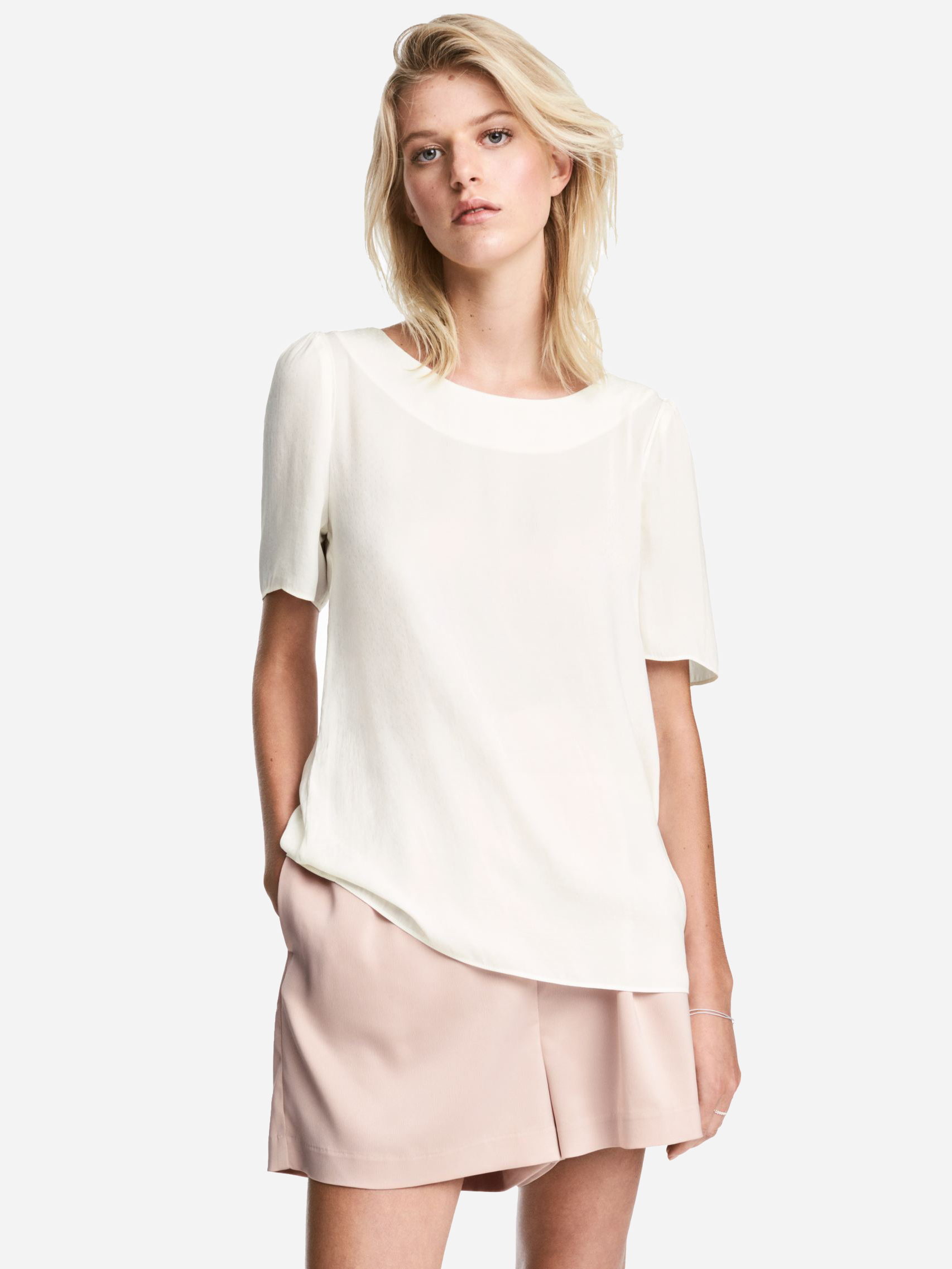 

Блузка H&M 5025895log  Молочная, Блузка H&M 5025895log 40 Молочная