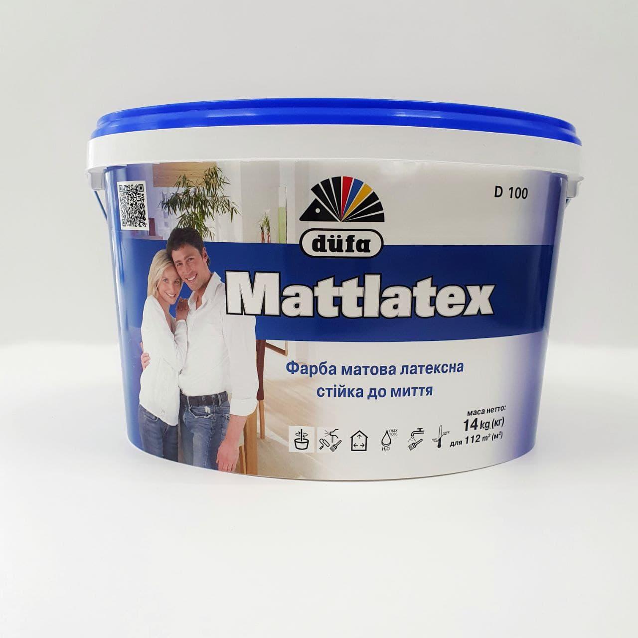 Краска латексная Dufa (Дюфа) Mattlatex (Матлатекс) 14кг матовая – фото .