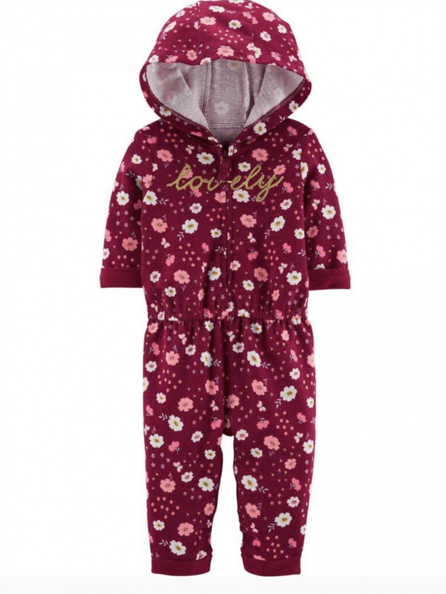 

Комбинезон Carter's для девочки трикотажный 72см (18971110в) Бордовый