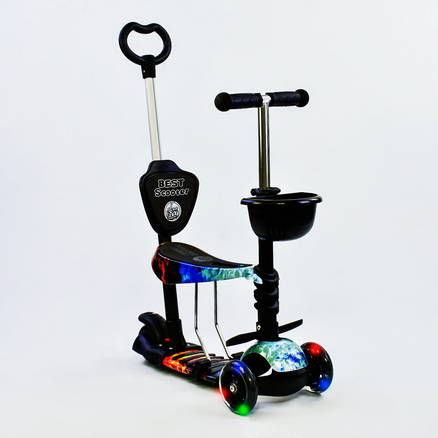 

Самокат 5в1 Best Scooter (PU колеса с подсветкой) Абстракция Multicolor (74070)