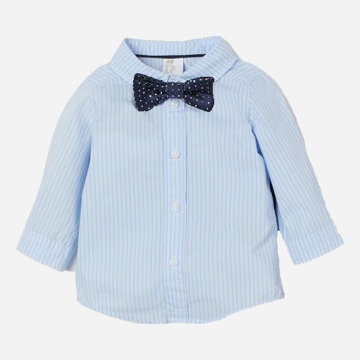 

Рубашка + бабочка H&M 11-0710931-001 80 см Голубая (СА2000001889510)