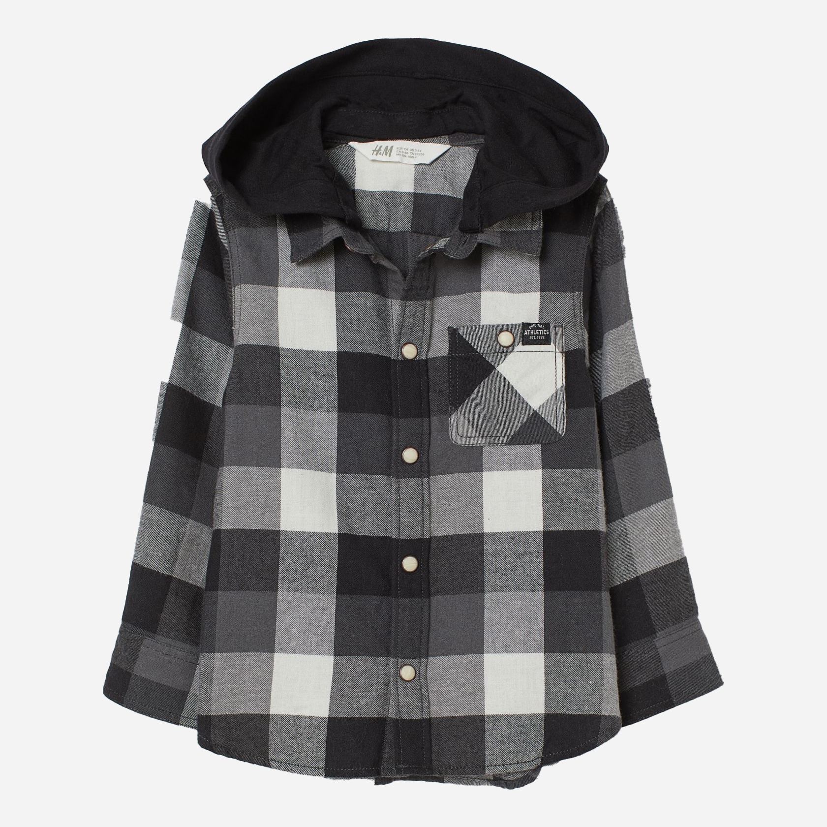 

Рубашка H&M 11-0755693-001 128 см Черная (СА2000001889527)