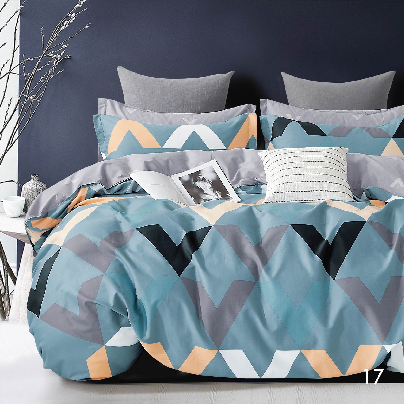 

Комплект постельного белья Isleep полуторный Сатин Twill 17