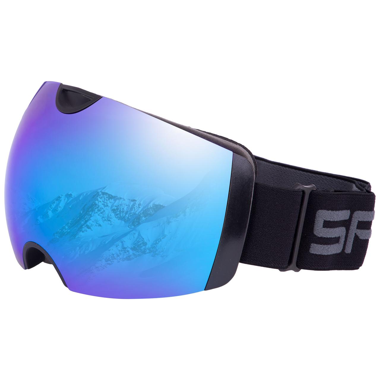 

Очки горнолыжные для лыж и сноуборда SPOSUNE HX036 , линзы зеркальные синие
