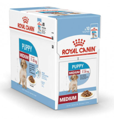 

Royal Canin Medium Puppy, влажный корм для щенков, средних пород, 12х140г.
