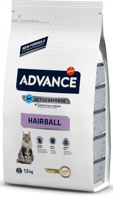 

Advance Cat Hairball, для выведения шерсти у взрослых котов, 1.5 кг.